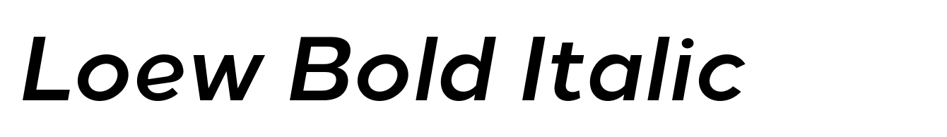 Loew Bold Italic
